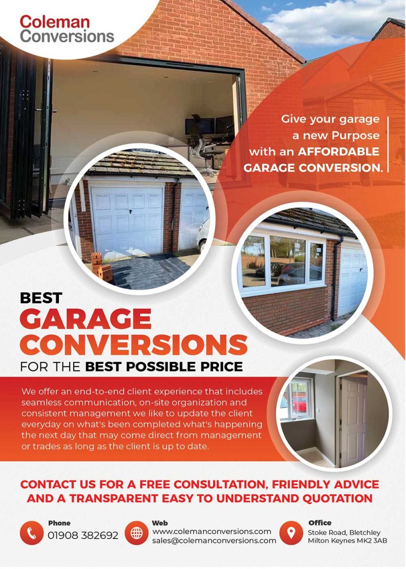 Garage Conversion Leaflet Design