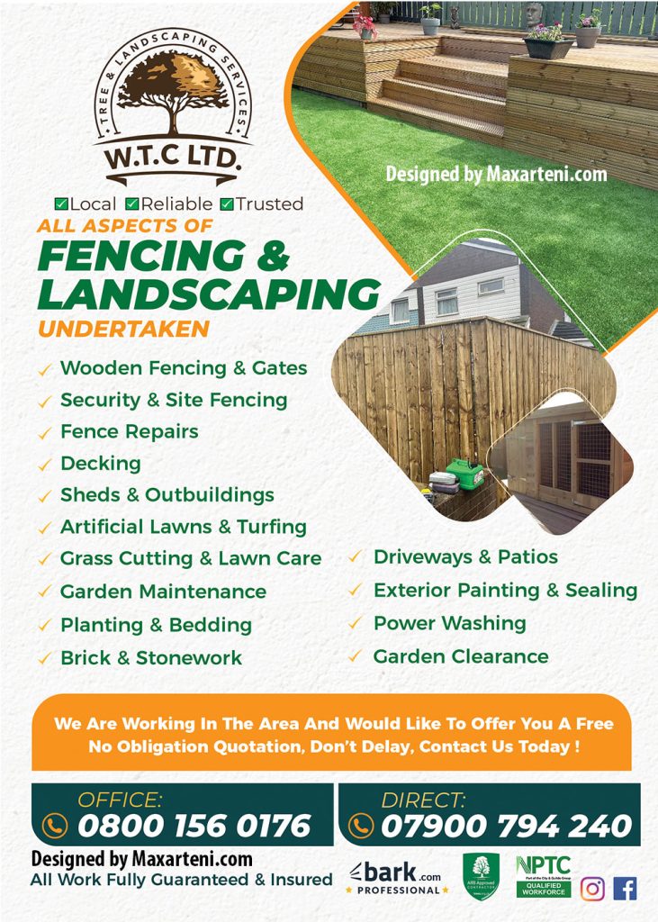 Fencing and Landscaping Flyer Leaflet Design
